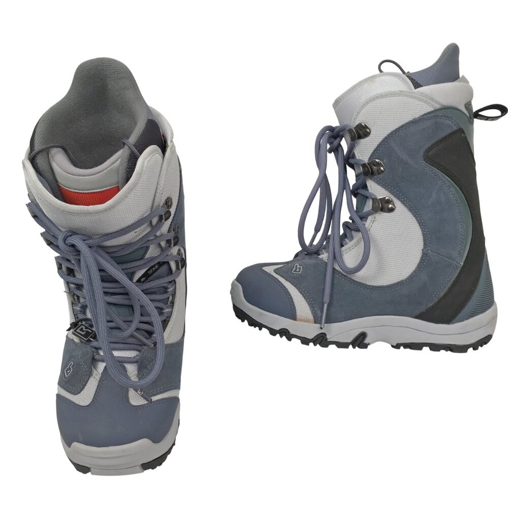 New $279 Burton Ruler Womens Snowboard Boots! 7  Gray & Blue  Traditional Lace